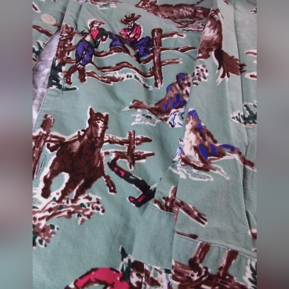 Nck & Nora Flannel Kurt Cobain Cowboy Pajamas Size Large - Picture 3 of 9